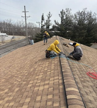 Completed roofing project with clean finish