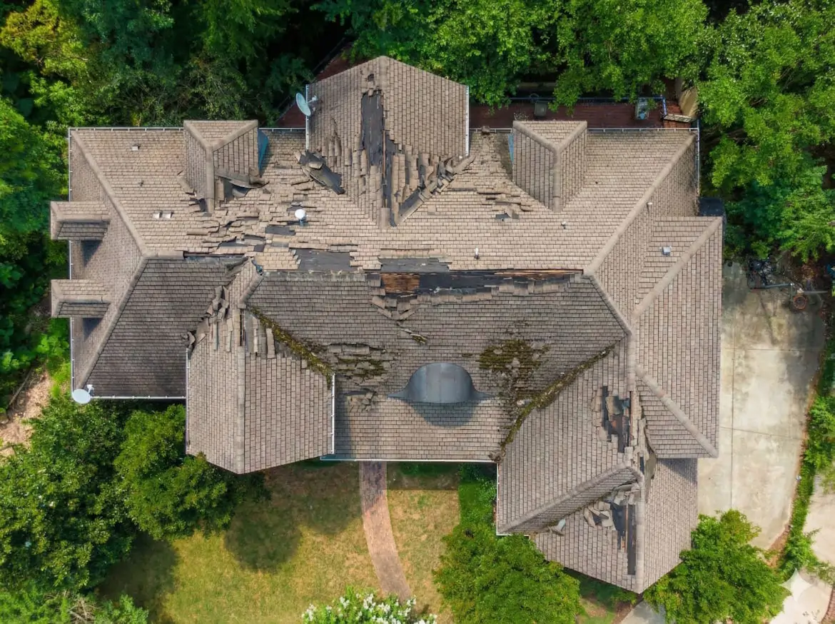 Before photo of roofing project